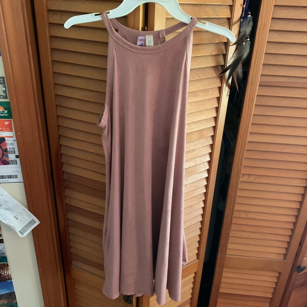 Mauve/pink high neck dress